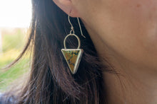 Load image into Gallery viewer, Triangle Turquoise Earrings
