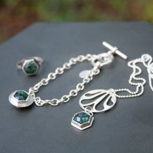 Load image into Gallery viewer, Natural Emerald Charm Bracelet
