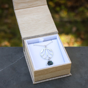 Medium Burlap Earring and Necklace Box